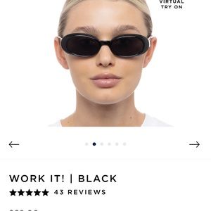 NWT LE SPECS Work It Oval Sunglasses